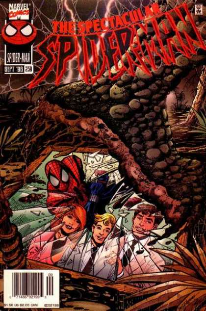 Spectacular Spider-Man (1976) 238 - Broken Glass - Swamp - Jungle - Scientists - Monster - Sal Buscema