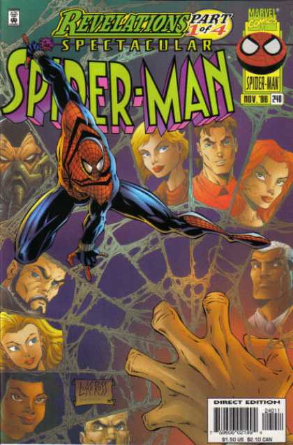 Spectacular Spider-Man (1976) 240 - Revelelations - Spectacular - Spider-man - Web - Faces