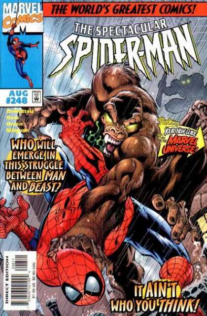 Spectacular Spider-Man (1976) 248 - Marvel - August - Worlds Greatest Comic - Superhero - Beast