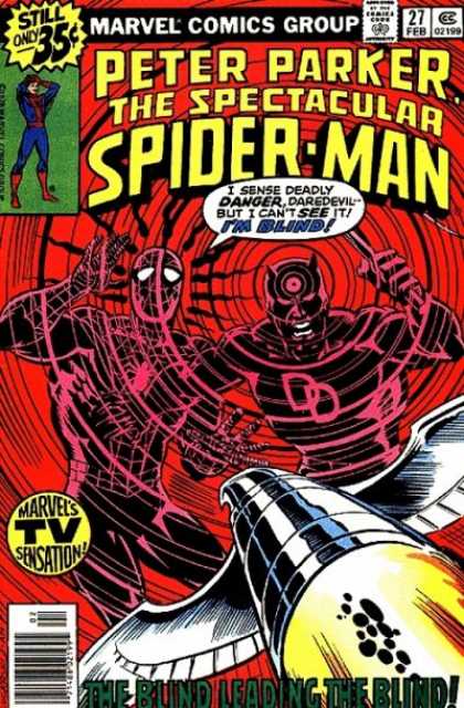 Spectacular Spider-Man (1976) 27 - Marvel - February - 35 Cents - Speech Bubble - Peter Parker - Dave Cockrum