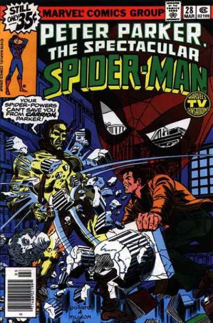 Spectacular Spider-Man (1976) 28 - Marvel - Peter Parker - Your Spider-powers Cant Save You - Carrion Parker - Attacked