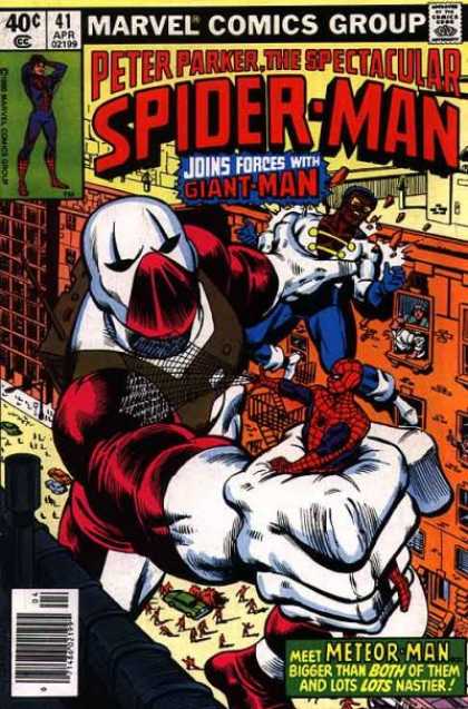 Spectacular Spider-Man (1976) 41 - Spider Man - Peter Parker - White Fist - Giant-man - Super Hero Suit