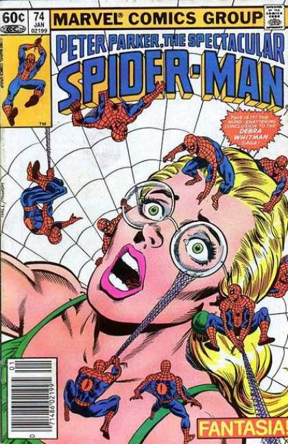 Spectacular Spider-Man (1976) 74 - Marvel Comics Group - Peter Park - Debra Whitman - Fantasia - Glasses