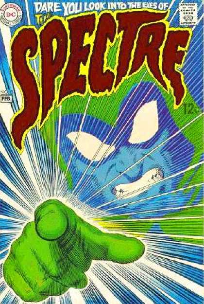 Spectre 8 - Dc - Feb Issue - Dare You Look Into The Eyes - Green Hand - Blue Face - Mike Mignola, Nick Cardy