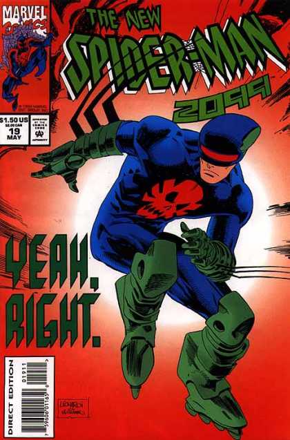 Spider-Man 2099 19 - Marvel Comics - Yeah Right - Roller Blades - Direct Edition - Superhero - Al Williamson, Rick Leonardi
