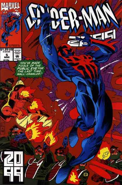 Spider-Man 2099 5 - Marvel - Fools - Fire - Public Eye - Fight - Al Williamson, Rick Leonardi