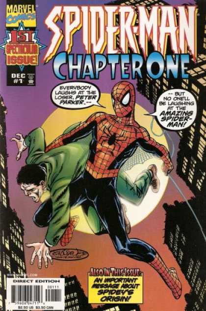 Spider-Man: Chapter One 1 - Spider-man - Chapter One - An Important Message About Spideys Origin - Moon - Green Jacket - John Byrne