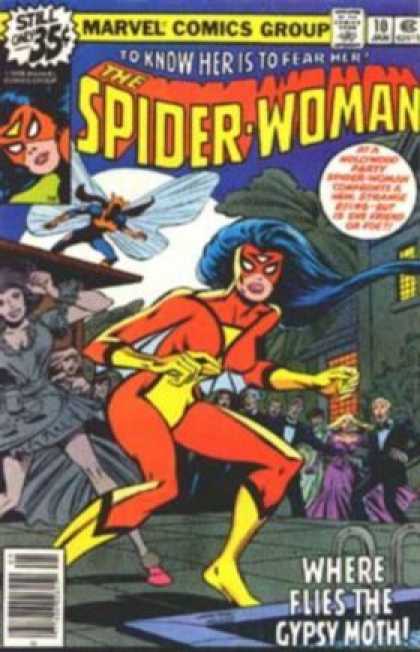 Spider-Woman 10 - Approved By The Comics Code Authority - Marvel Comics Group - Where Flies The Gypsy Moth - 10 Jan - To Know Her Is To Fear Her - Bob McLeod, Carmine Infantino