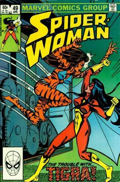 Spider-Woman 49 - Tigra - Ambush - Machine - Leap Attack - The Trouble With Tigra
