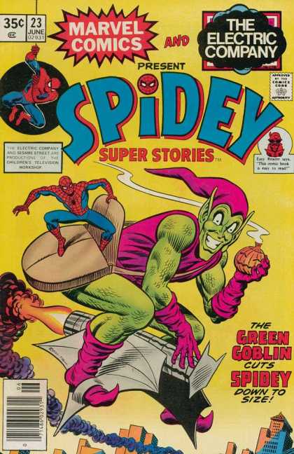 Spidey Super Stories 23 - Spider Man - Green Goblin - Smoke - Fire - Bag
