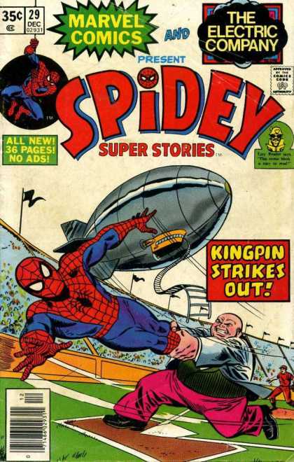 Spidey Super Stories 29 - Marvel Comics - The Electric Company - Approved By Comics Code - All New 36 Pages No Ads - Kingpin Strikes Out