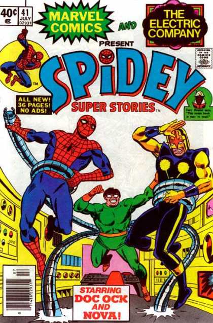Marvel - The Electric Company - Comics Code - All New36 Pagesno Ads - Costumes Spidey Super Stories 41 - Marvel - The Electric Company - Comics Code - All New36 Pagesno Ads - Costumes