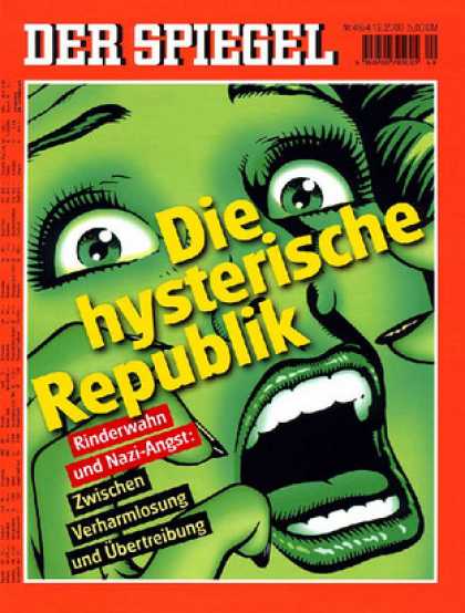 Spiegel - Der SPIEGEL 49/2000 -- Rinderwahn und Nazi-Angst: Die hysterische Republik