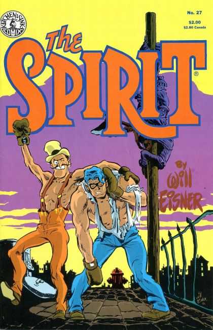 Spirit 27 - Ragged Shir - Black Galsses - Fire Hydrant - Trashcan Lid - Boxing Gloves - Brian Bolland, Will Eisner