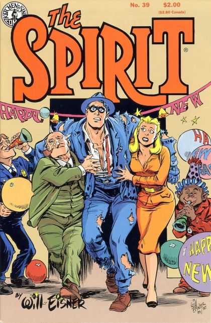 Spirit 39 - Happy New Year - Tattered Clothes - Celebration - A Little Help From Some Friends - Party - Will Eisner