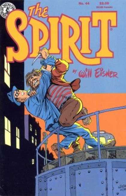 Spirit 44 - Will Eisner - Fighting - Burglar - Falling - Knife - Will Eisner