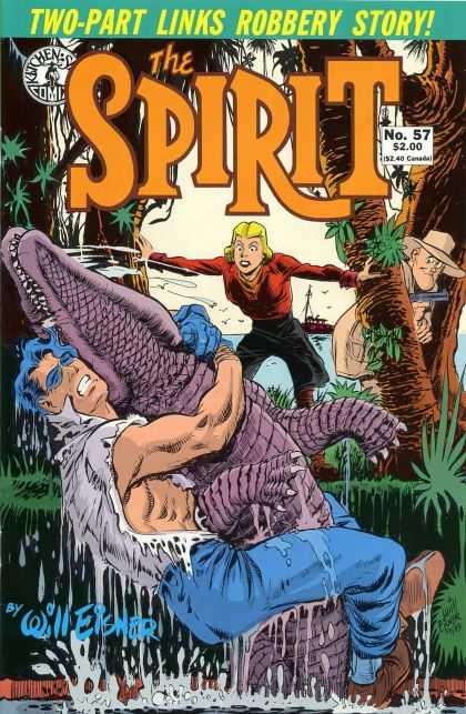 Spirit 57 - Crocodile - Woman - Gun - Hat - No 57 - Will Eisner