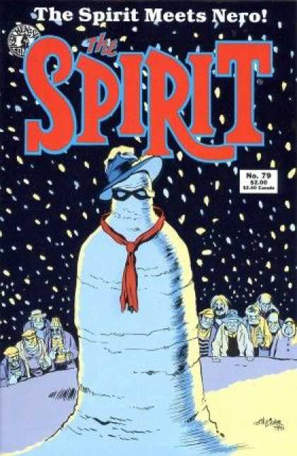 Spirit 79 - The Spirit Meets Nero - Red Tie - Black Glasses - No 79 - Snowman - Will Eisner