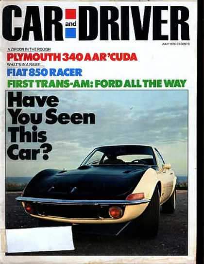 Sports Car Illustrated - July 1970