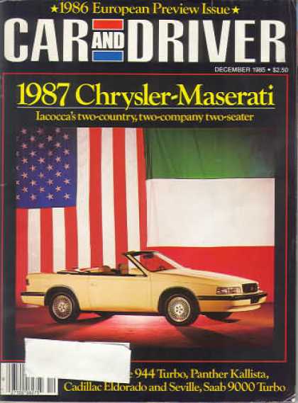 Sports Car Illustrated - December 1985