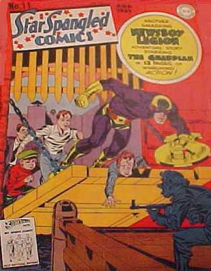 Star Spangled Comics 11 - Fictional Character - Red - Squres - Circle - Boys - Jack Kirby, Joe Simon