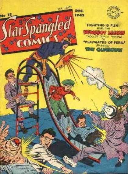 Star Spangled Comics 15 - Fighting - Fun - Playmates - Newsboy League - Slide - Jack Kirby, Joe Simon