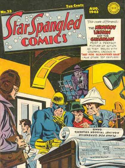 Star Spangled Comics 23 - Newsboy - Guardian - Blueprint - Helmet - Lamp - Jack Kirby
