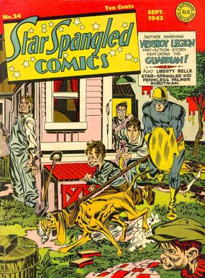 Star Spangled Comics 24 - No 24 - Ten Cents - Sept 1943 - Newsboy Legion - Guardian - Jack Kirby