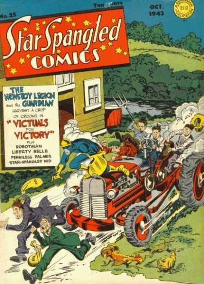 Star Spangled Comics 25 - The Newsboy Legion And The Guardian - Victuals For Victory - Robotman - Liberty Bells - Penniless Palmer - Jack Kirby