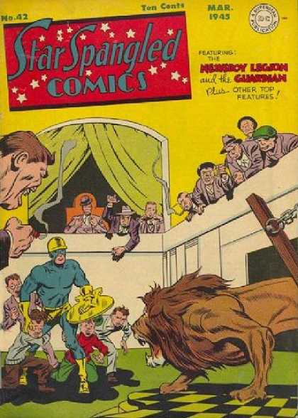 Star Spangled Comics 42 - Dc - Dc Comics - Fight - Lion - Gaurdman - Jack Kirby