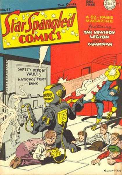 Star Spangled Comics 51 - Robot - The Newsboy Legion - Dc Comics - Bank Vault - Guardian