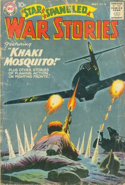Star Spangled War Stories 81 - Dc - Khaki Mosquito - Nazi - Fighter Plane - Soldier