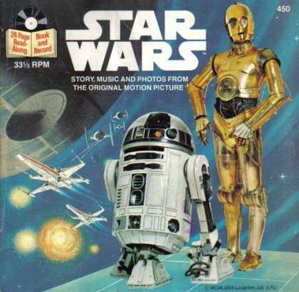 Star Wars Books - STAR WARS (STORY, MUSIC AND PHOTOS FROM THE ORIGINAL MOTION PICTURE, READ ALONG