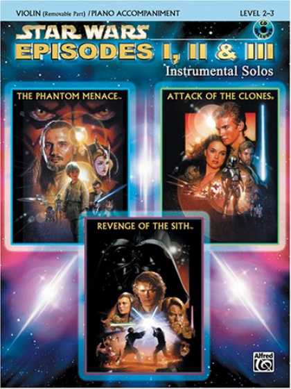 Star Wars Books - Star Wars Episodes I, II & III Instrumental Solos Book & CD (Violin & Piano Acc.