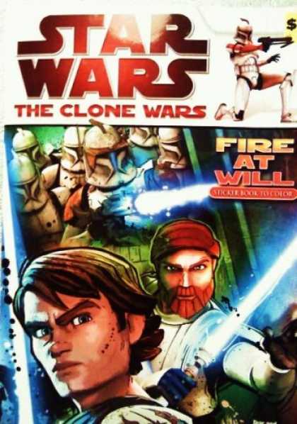 Star Wars Books - Star Wars - The Clone Wars - " Fire At Will " Sticker Book to Color [ Coloring A