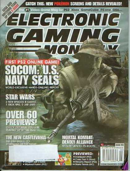 Star Wars Books - Electronic Gaming Monthly June 2002 - SOCOM:US Navy Seals, Star Wars, Mortal Kom