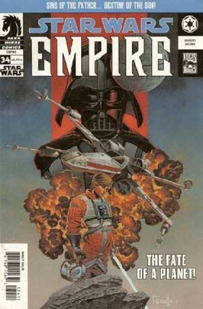Star Wars Empire 34 - Darth Vader - Fire - Spaceship - The Fate Of A Planet - 34