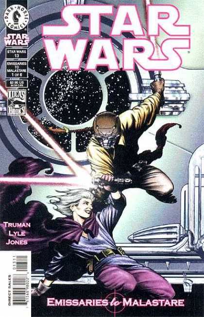 Star Wars 13 - Dual Wielding Lightsabers - Window To Space - Cape - Lightsaber Duel - Emissaries To Malastare - John Byrne, Terry Austin