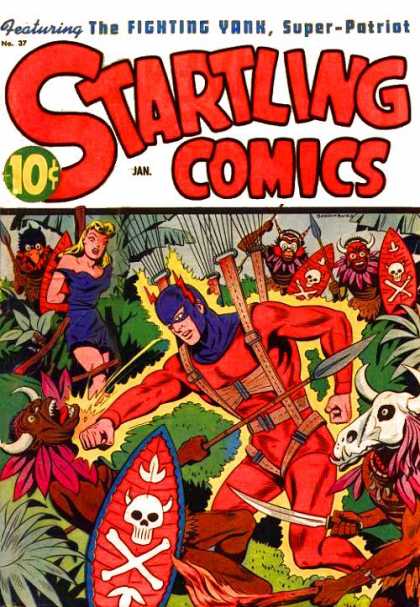 Startling Comics 37 - Savages - Bonded - Jungle - Shield - Knfe