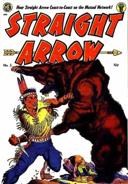 Straight Arrow 3 - Indian - Feathers - Bear - Knife - Head Dress - Frank Frazetta