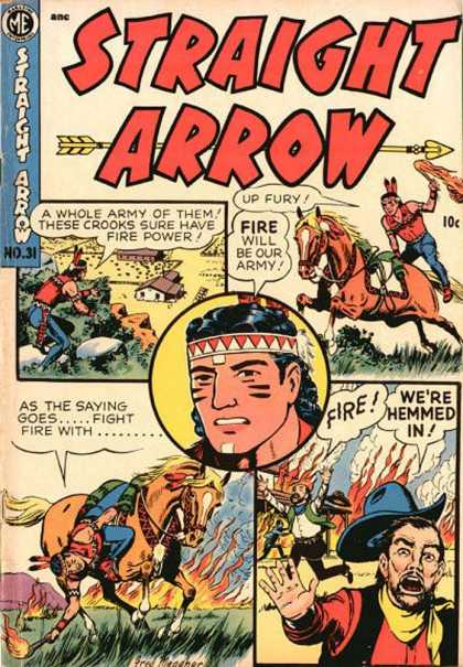 Straight Arrow 31 - Straight Arrow - Horse - Fighter - Horse With Man - Fire