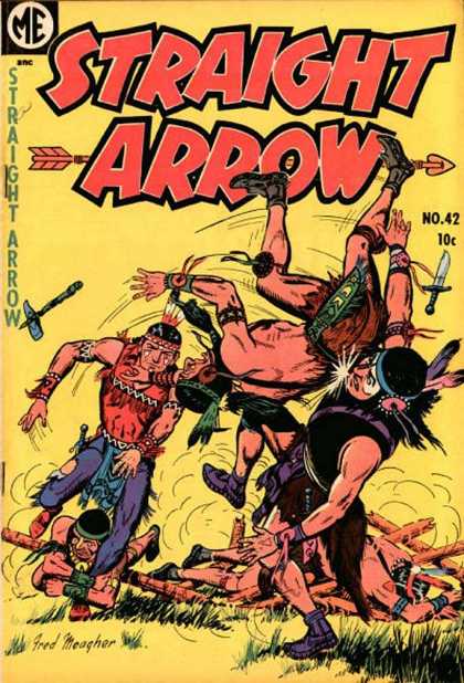 Straight Arrow 42 - Upside Down - Knife - Indians - Weapon - Tomahawk