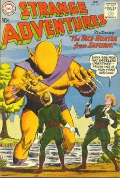 Strange Adventures 124 - Faceless Creature - Guns - Face-hunter From Saturn - Guards - Swamp - Murphy Anderson