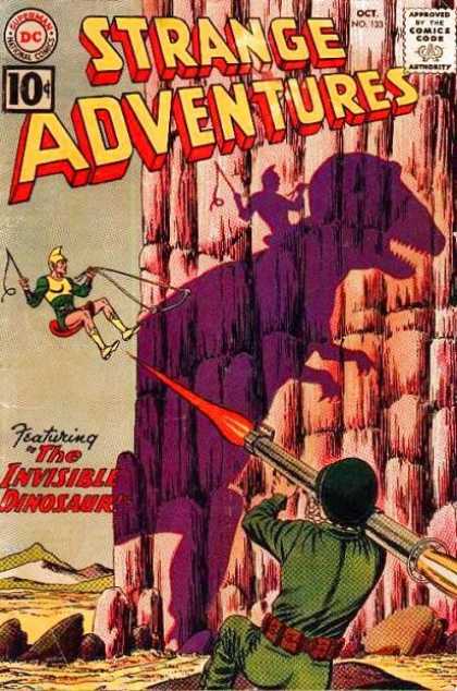 Strange Adventures 133 - Invisible Dinosaur - Bazooka - Rider - Army Outfit - Sand - Murphy Anderson