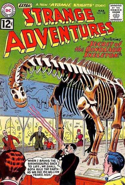 Strange Adventures 138 - Dinosaur - Comics Code Authority - Skeleton - Thought Bubble - Observers - Murphy Anderson