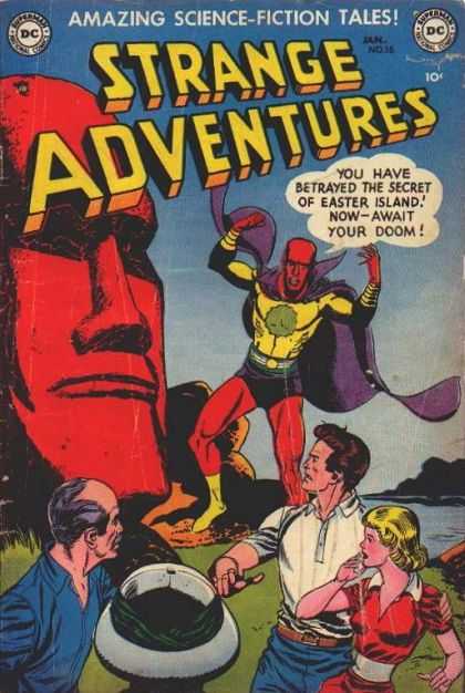Strange Adventures 16 - Easter Island - Dc - Family - Lake - Science-fiction Tales