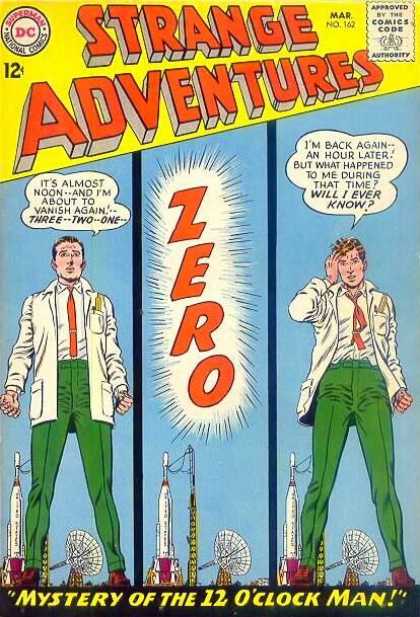 Strange Adventures 162 - Scientist - Mistery Of The 12 0clock Man - Zero - Green Pants - Time Machine - Murphy Anderson