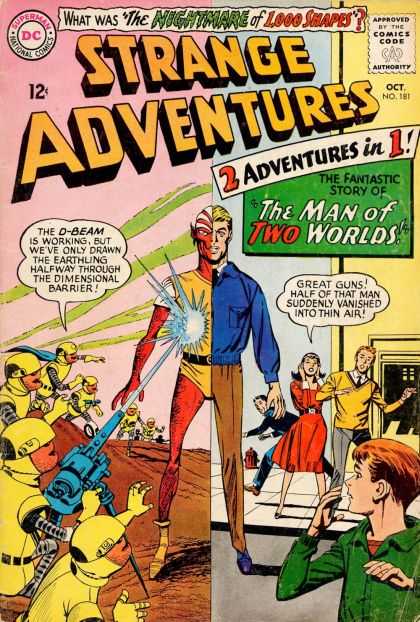 Strange Adventures 181 - The Man Of Two Worlds - D-beam - Dimensional Barrier - Vanished Into Thin Air - The Nightmare Of 1000 Shapes