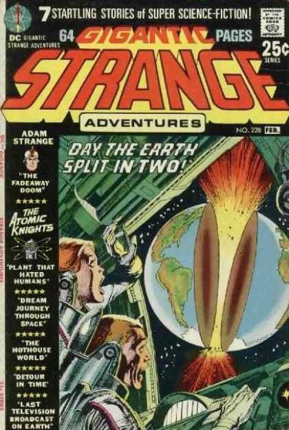 Strange Adventures 228 - Adam Strange - Earth Split - Super Science Fiction - Space Ship - Crew Members - Neal Adams