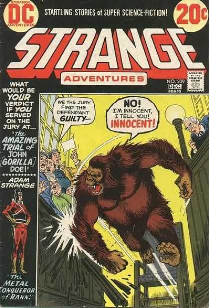 Strange Adventures 239 - Starling Stories - Super Science-fiction - Gorilla - Man - Innocent - Nick Cardy
